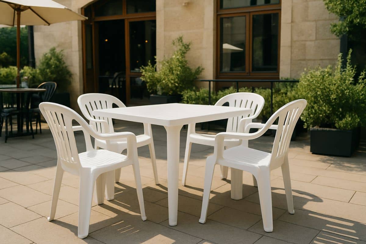 how to clean white plastic tables