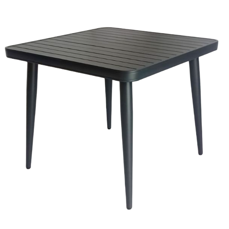 Canarias Aluminium Table 90 + 4  Canarias Grey Chairs