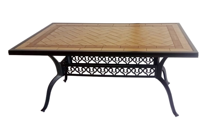 Canarias Aluminium Arena Black Table 150x90