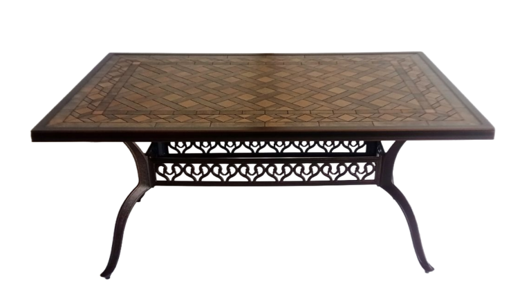 Mesa Canarias Arena Aluminio Bronce 150 + 6 Sillas Canarias Plus