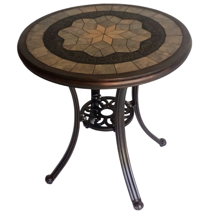 Mesa Canarias Arena Aluminio Bronce 60+ 2 Sillas Canarias