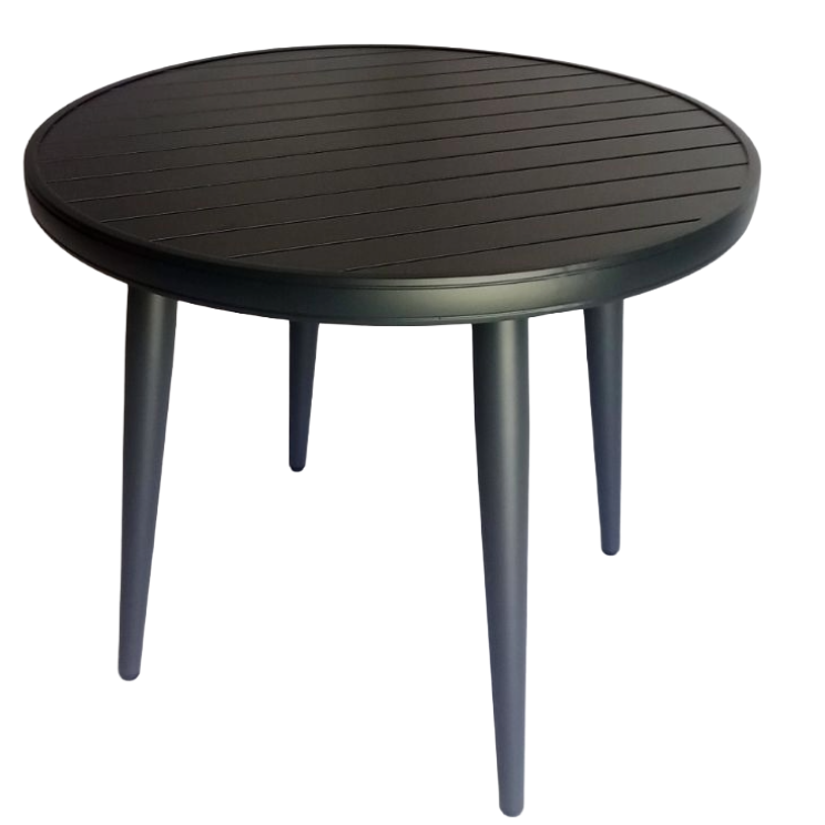 Canarias Round Aluminium Table 90  +  Canarias Aluminium Chairs