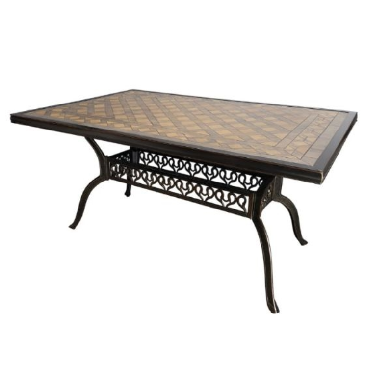 Canarias Aluminium Arena Copper Table  150x90