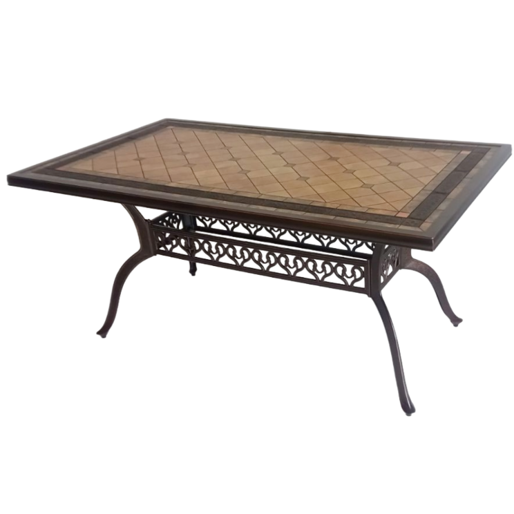 Mesa Canarias Aluminio Terracota 160x90