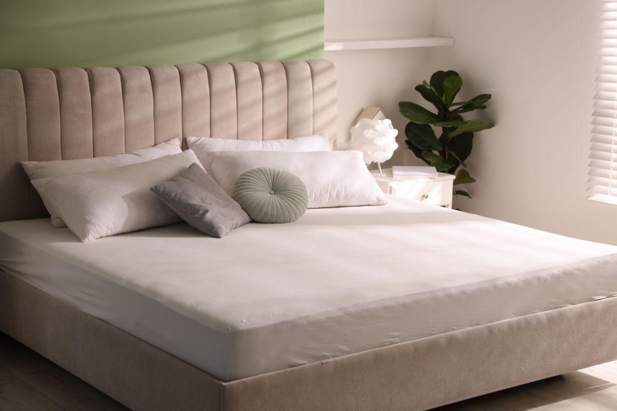 how to clean an upholstered mattress base