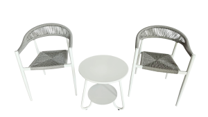 Mesa Auxiliar Double Deck (29) + 2 sillas Verano