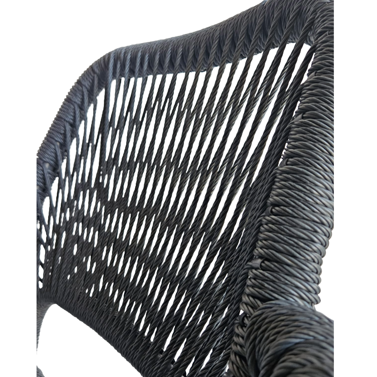 Mesa Family Teslin Gris Oscuro + 4 Sillas Relax Gris Oscuro