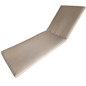 Solar Beige Sun Lounger Cushion with Trim